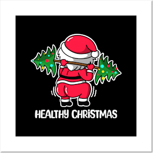 Funny Santa's Butt - Healthy christmas Posters and Art